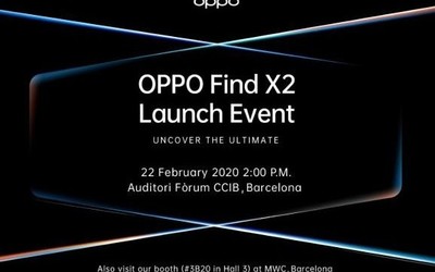 OPPO Find X2發(fā)布會時間曝光 2月22日巴塞羅那見？