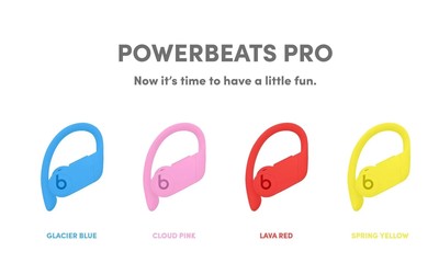 彰顯活力 蘋果或發(fā)布四款春季新配色PowerBeats Pro